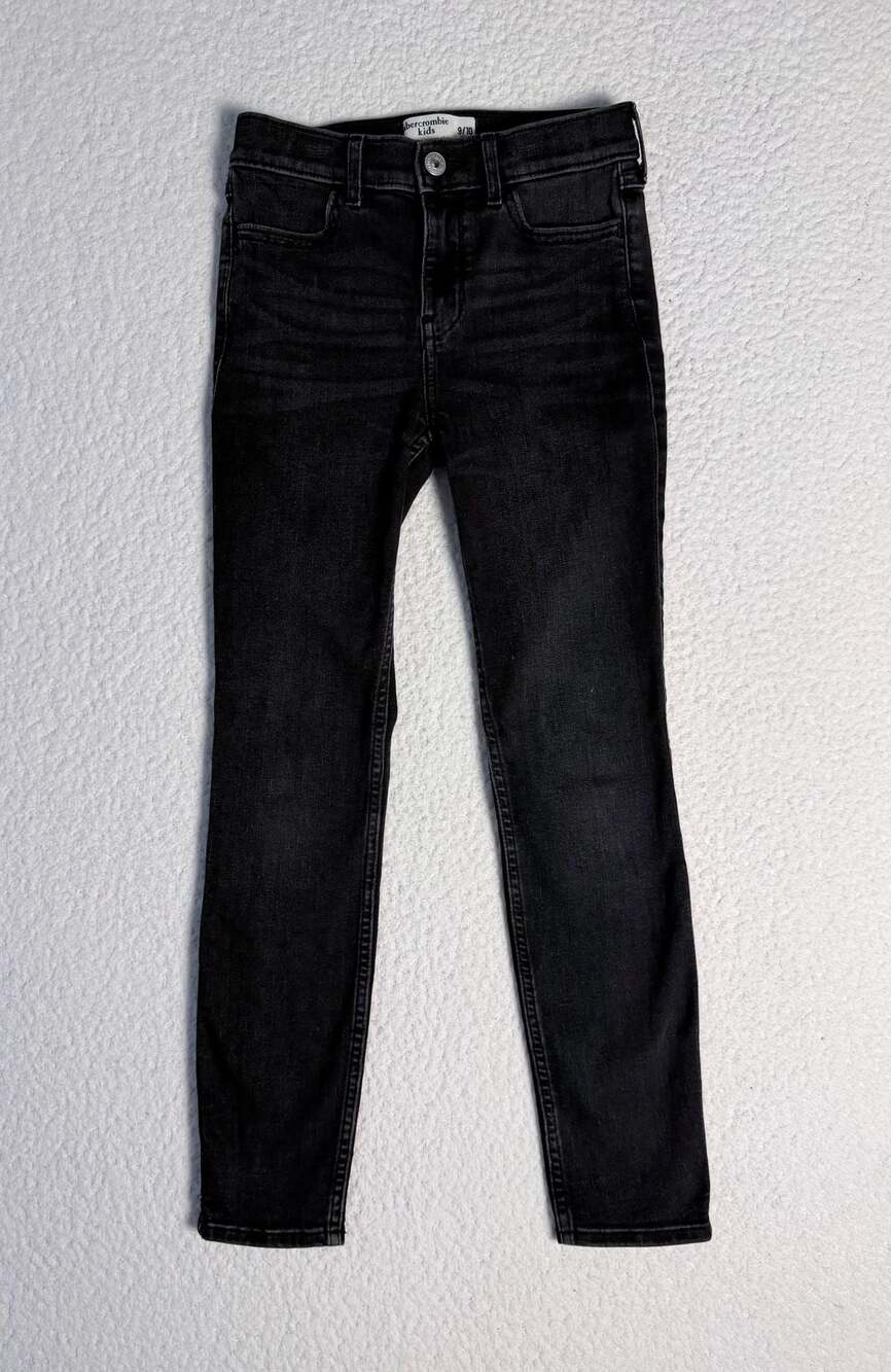 abercrombie kids High-Rise Super Skinny Black Jeans Size 9/10